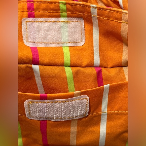 Psycho Bunny Men's Orange Clown Fish Striped Patterned Swim Trunks Size Small - Picture 7 of 7